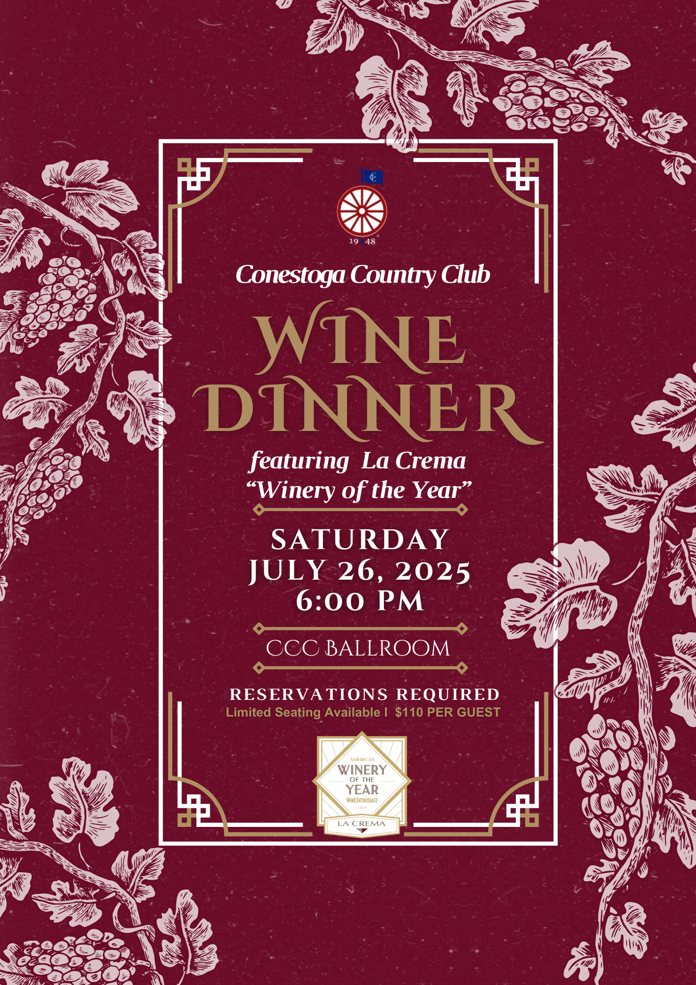 La Crema Wine Dinner